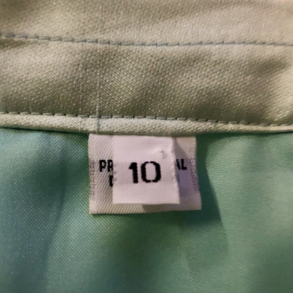 Vintage Travilla Skirt Suit Womens 10 Used Green Special Occasion - Picture 10 of 16